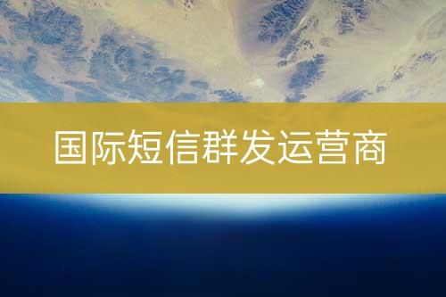 國際短信群發(fā)運營商