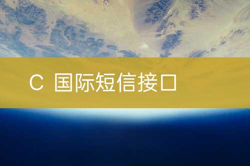 C++國(guó)際短信接口