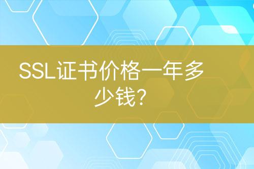 SSL證書價(jià)格一年多少錢？