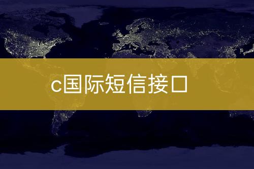c國際短信接口
