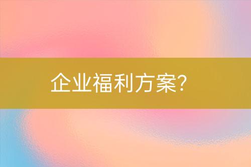 企業(yè)福利方案？