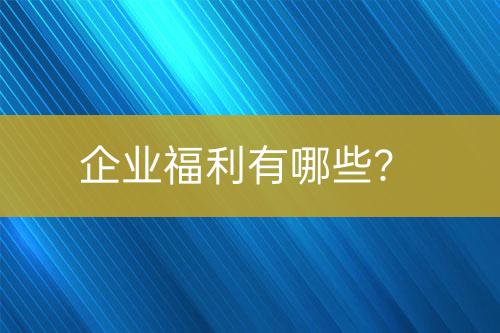 企業(yè)福利有哪些？