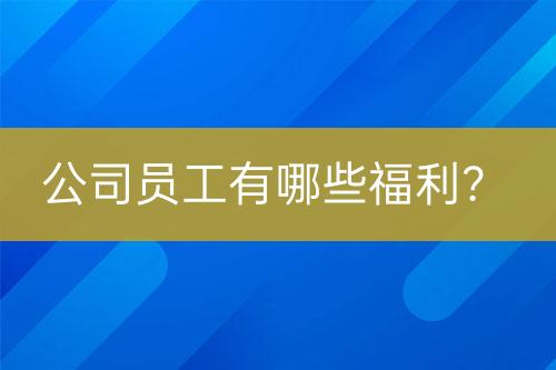 公司員工有哪些福利？