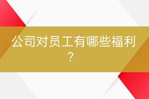 公司對員工有哪些福利？