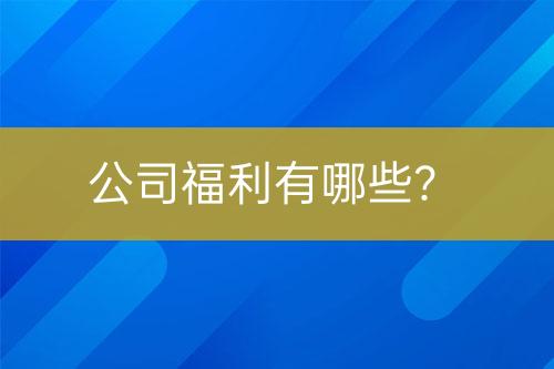 公司福利有哪些？