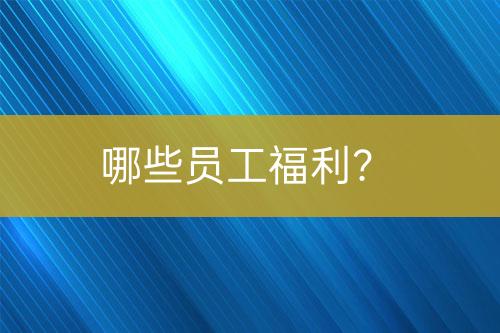 哪些員工福利？