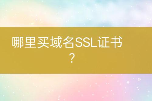 哪里買(mǎi)域名SSL證書(shū)？