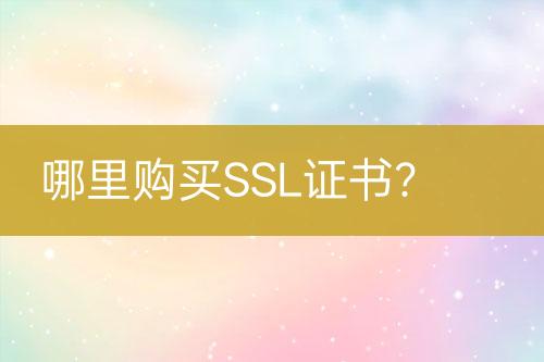 哪里購買SSL證書？