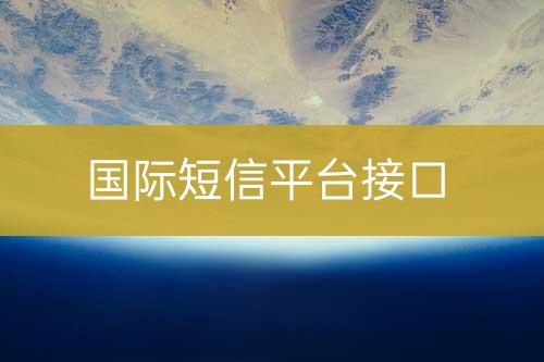 國際短信平臺接口