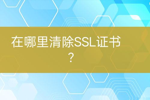 在哪里清除SSL證書？