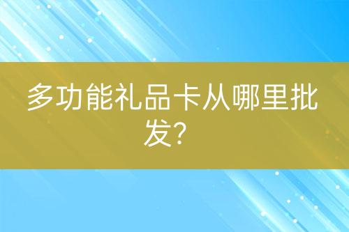 多功能禮品卡從哪里批發(fā)？