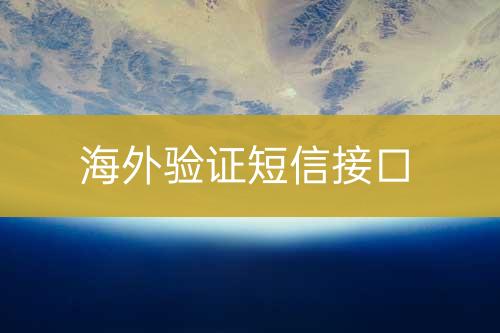 海外驗證短信接口