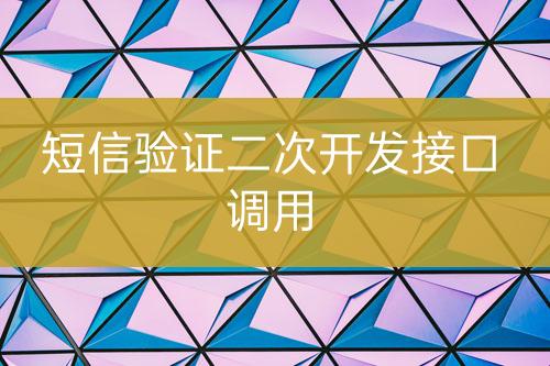 短信驗證二次開發(fā)接口調(diào)用