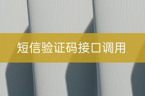 短信驗證碼接口調用