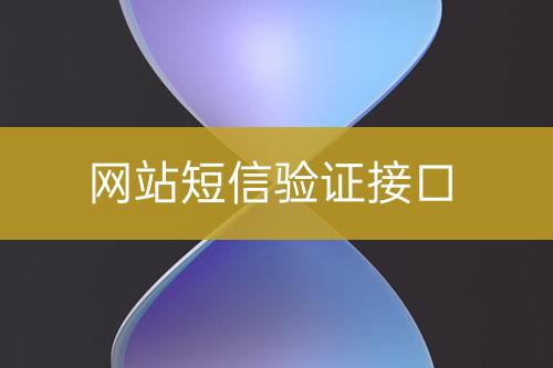 網(wǎng)站短信驗證接口