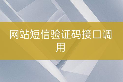 網(wǎng)站短信驗(yàn)證碼接口調(diào)用