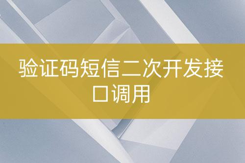 驗(yàn)證碼短信二次開(kāi)發(fā)接口調(diào)用