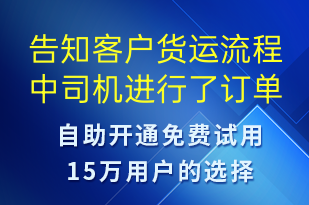 告知客戶貨運流程中司機進(jìn)行了訂單取消-訂單通知短信模板
